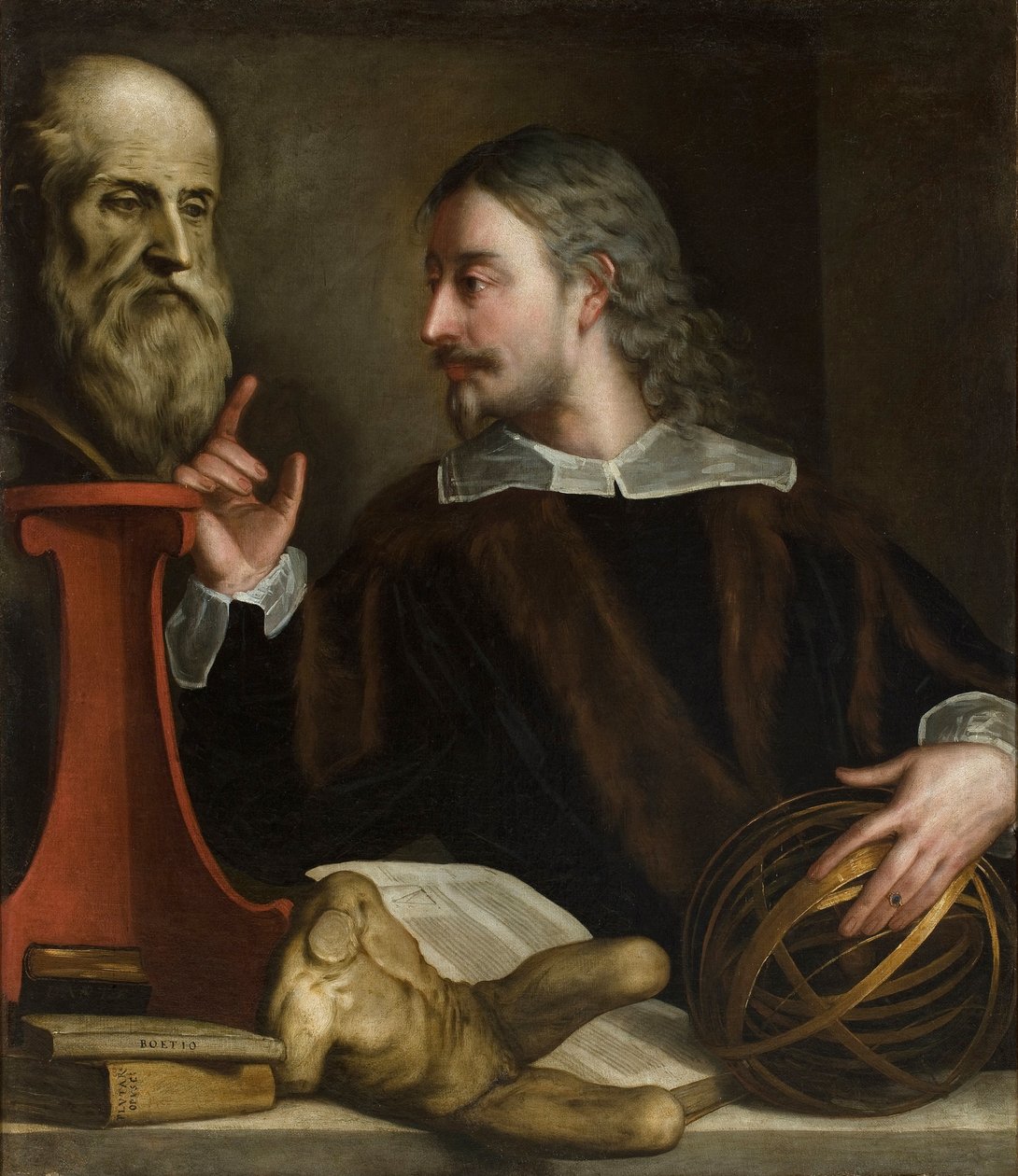 Autoportrait (Self Portrait) - Maleri av Alessandro Varotari kjent som Il Padovanino (1588-1649), olje på lerret av Alessandro Padovanino