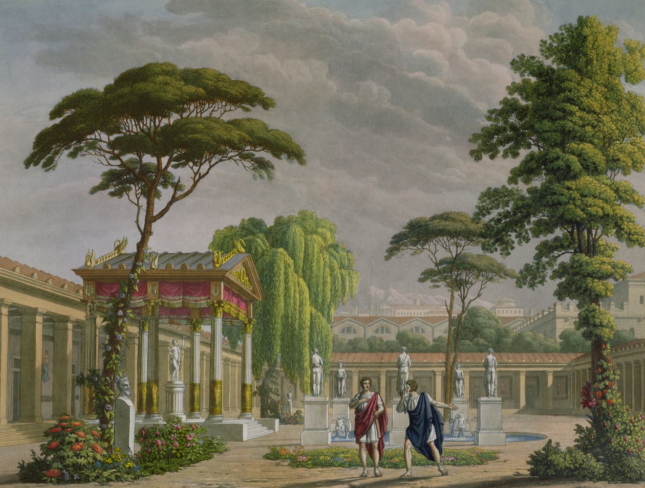 Gardens of the House of Diomede at Pompeii, dekorasjon for operaen 