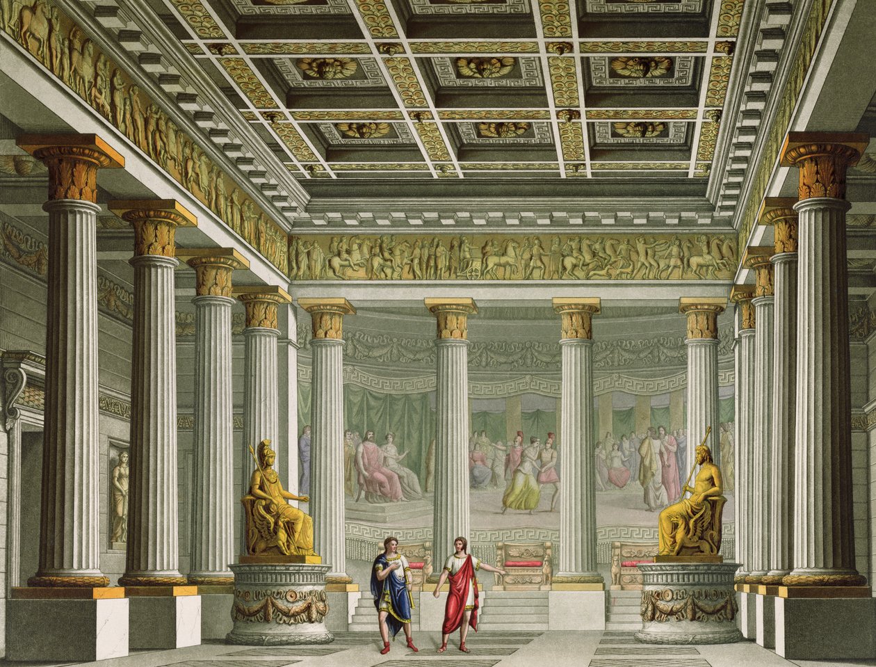 Audienshallen i Aegisthus-palasset, design for balletten 