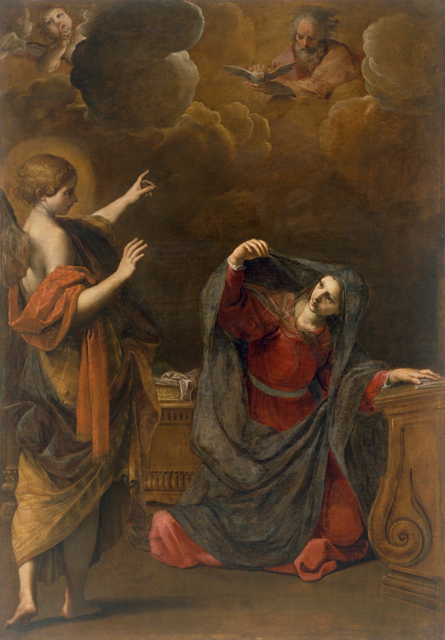 Bebudelse av Alessandro Tiarino (1577-1668), olje på lerret, 209x144, 5 cm av Alessandro Tiarini