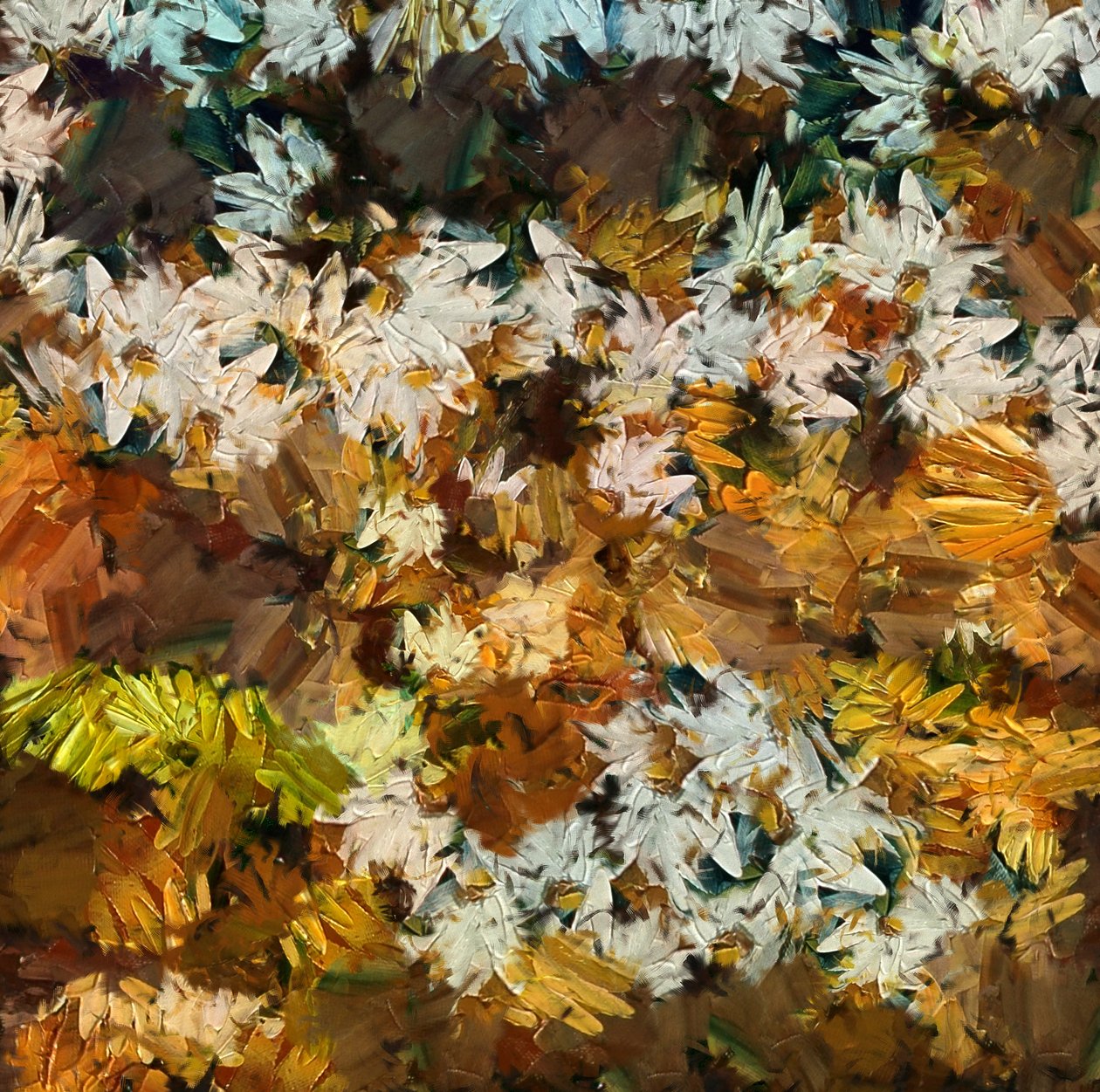 Camomile, 2019, (blandet media) av Alex Caminker