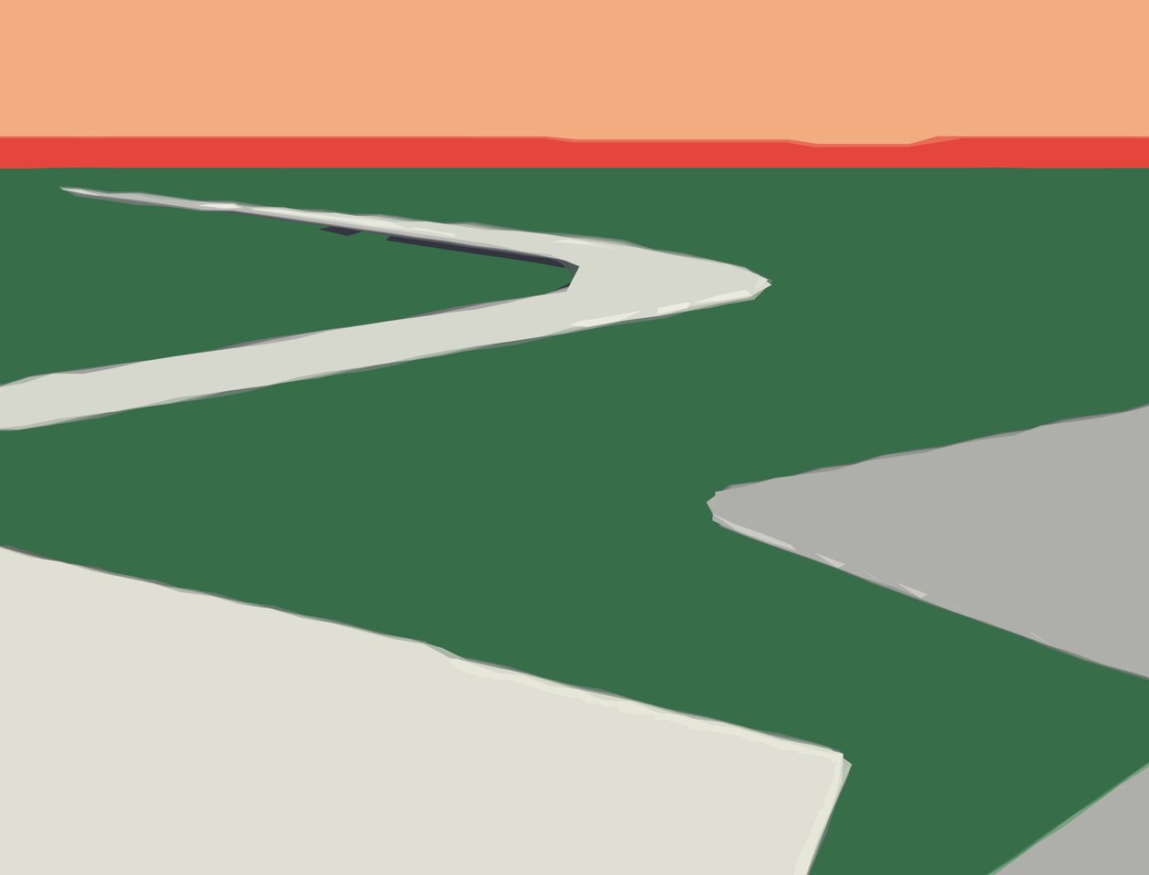 Horizon.Road, 2016, (c-print) av Alex Caminker