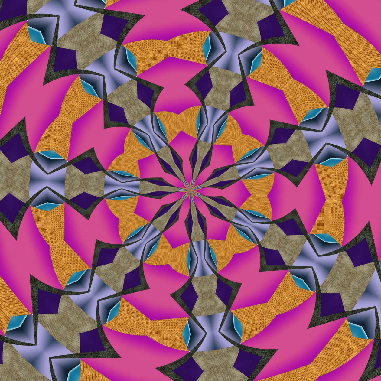 arabesk #2,2019,(blandet media) av Alex Caminker