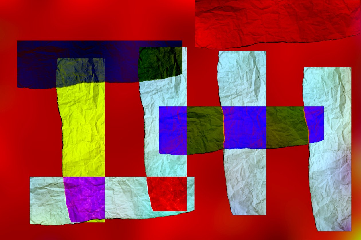 etude #10,2019,(blandet media) av Alex Caminker