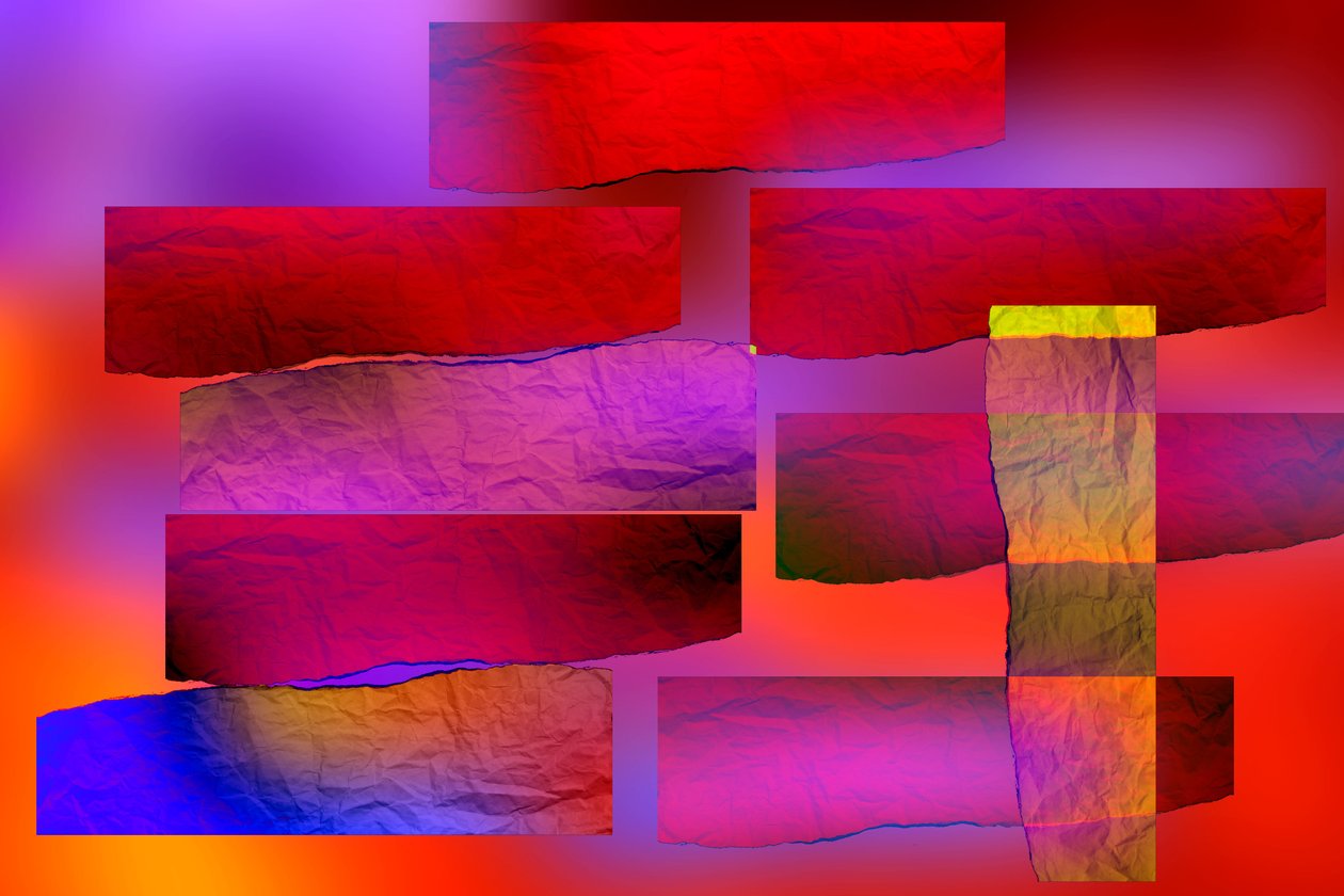 etude #13,2019,(blandet media) av Alex Caminker
