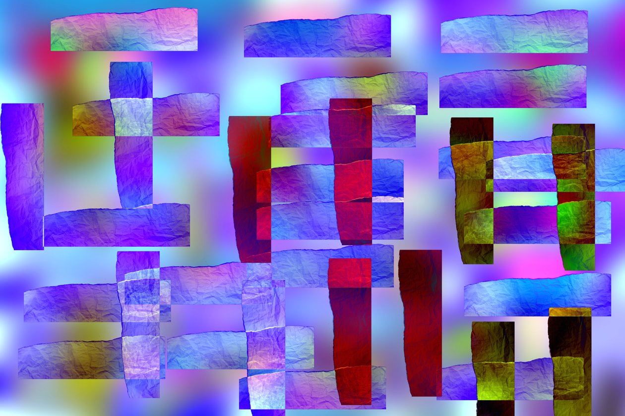 etude #16,2019,(blandet media) av Alex Caminker