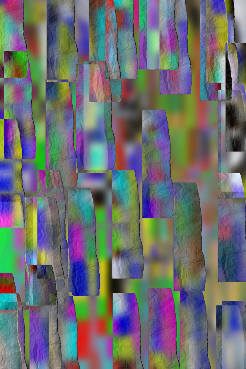 etude #24,2019,(blandet media) av Alex Caminker
