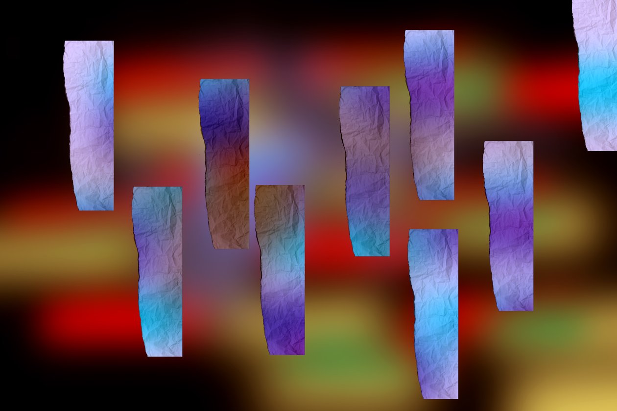 etude #5,2019,(blandet media) av Alex Caminker