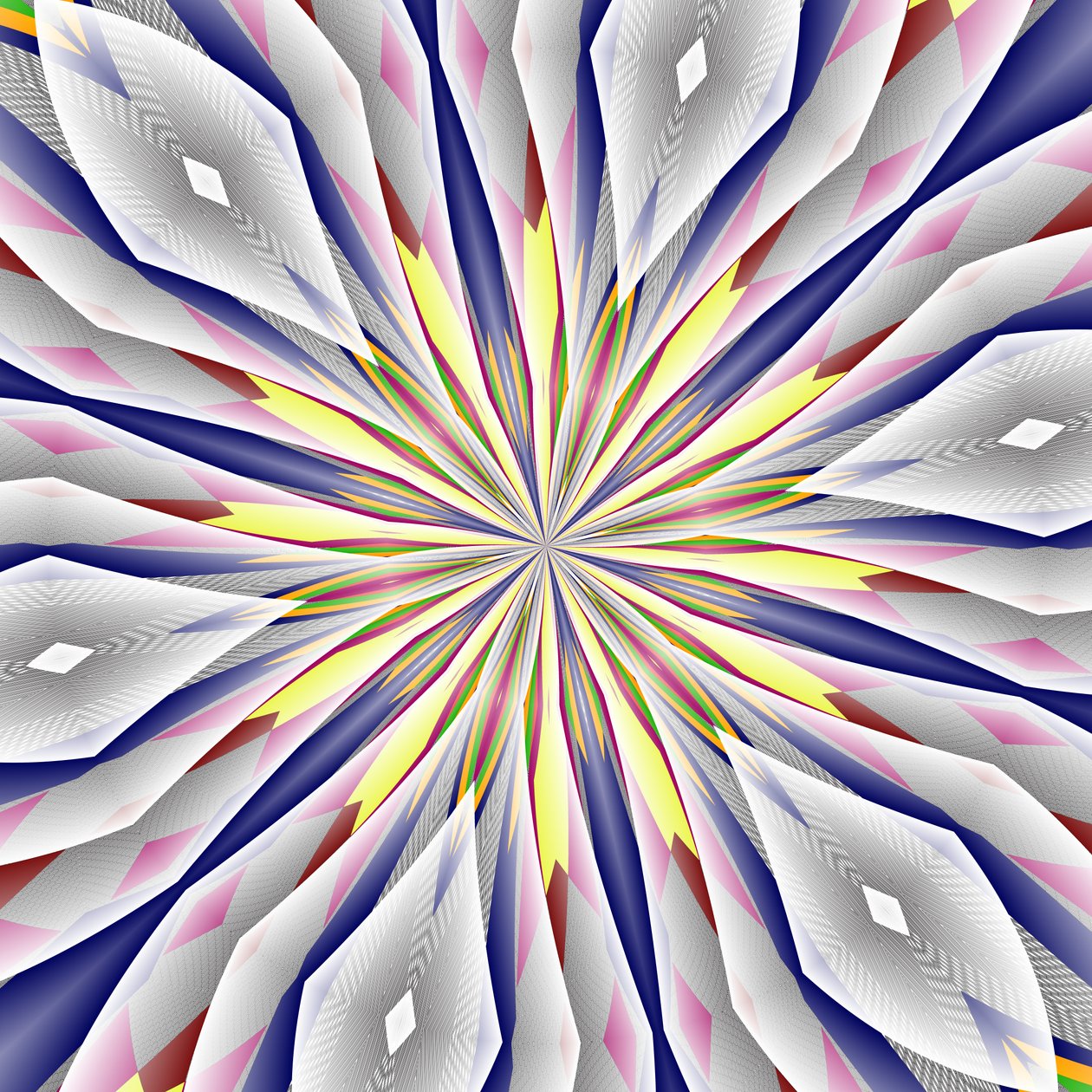 blomster #102,2019,(blandet media) av Alex Caminker