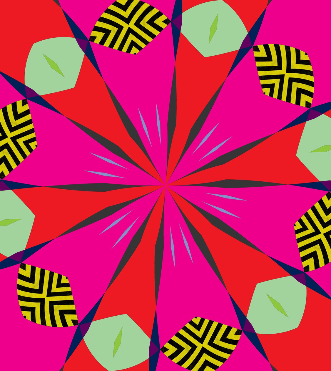 blomster #1,2019,(blandet media) av Alex Caminker
