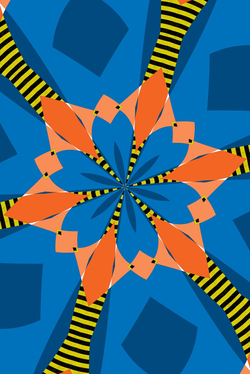 blomster #15,2019,(blandet media) av Alex Caminker