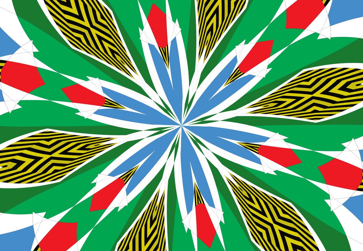 blomster #17,2019,(blandet media) av Alex Caminker