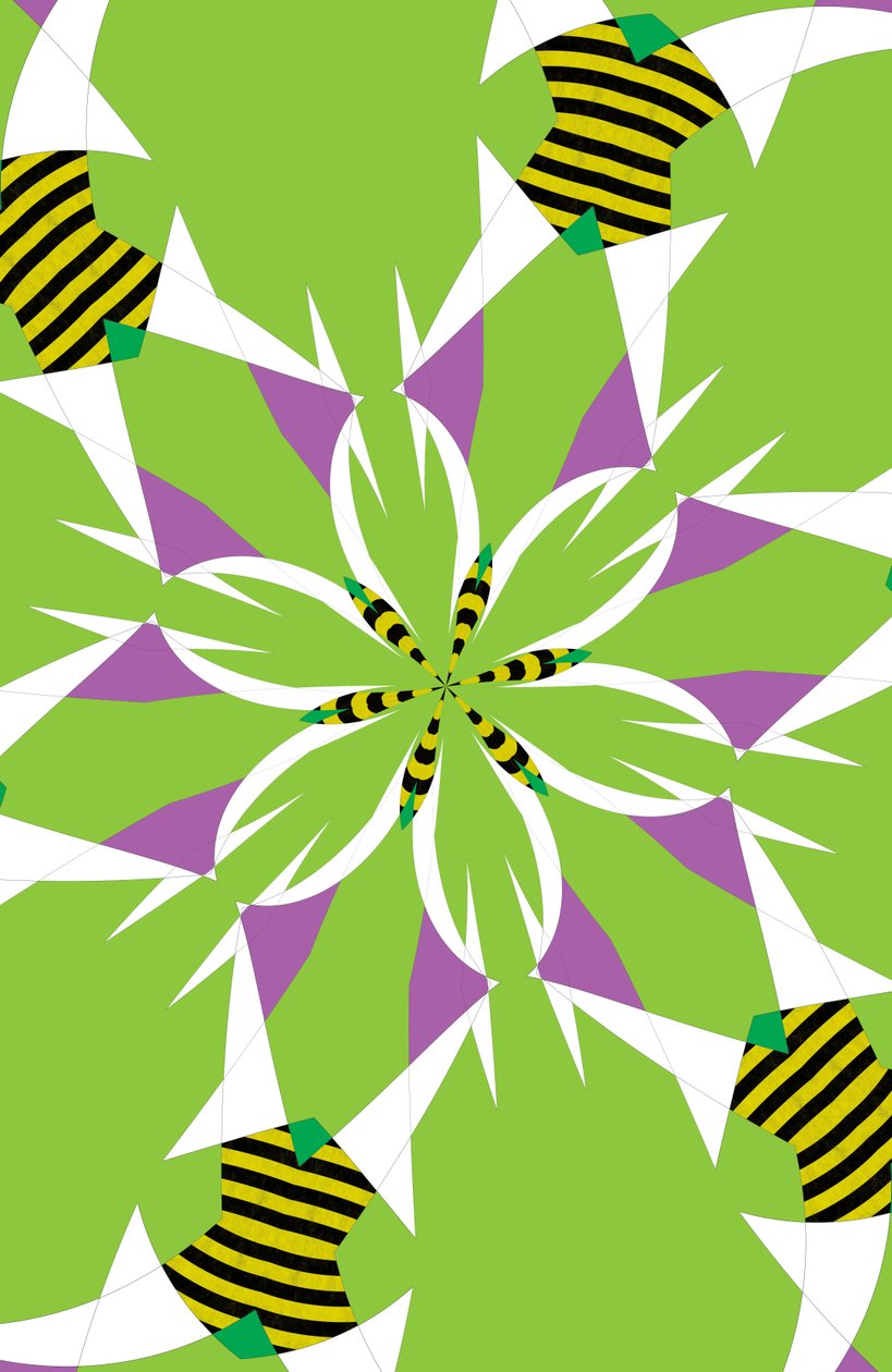 blomster #3,2019,(blandet media) av Alex Caminker