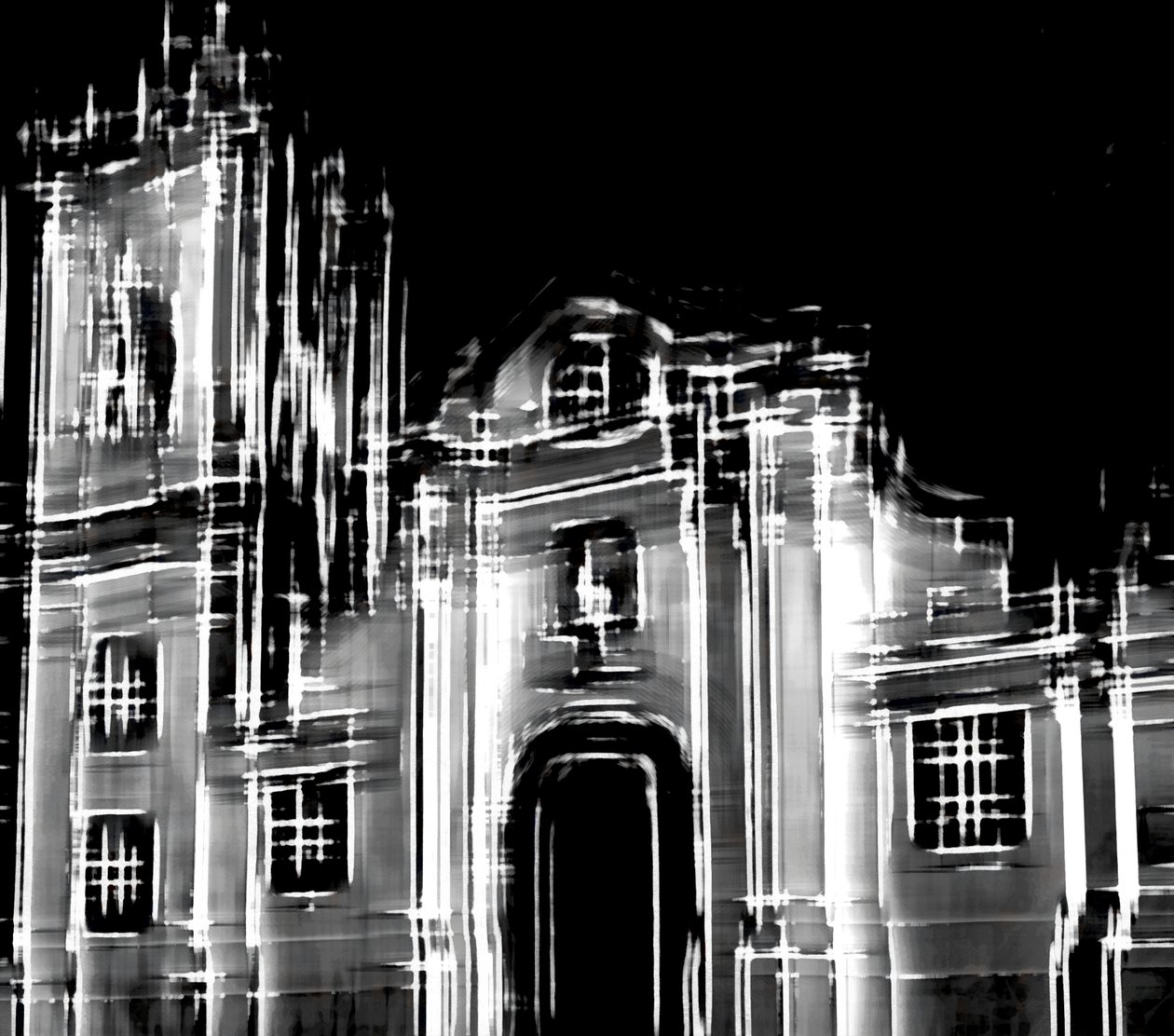 fragment av byen #1,2019,(blandet media) av Alex Caminker