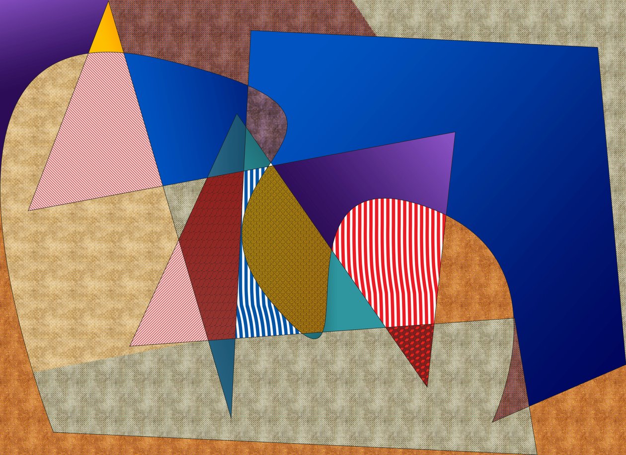 landskap #26,2019,(blandet media) av Alex Caminker