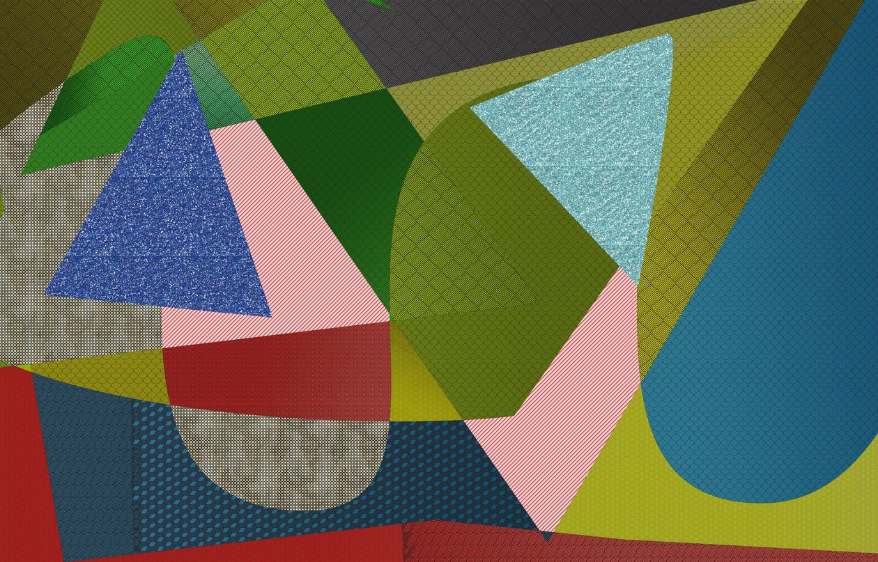landskap #38,2019,(blandet media) av Alex Caminker