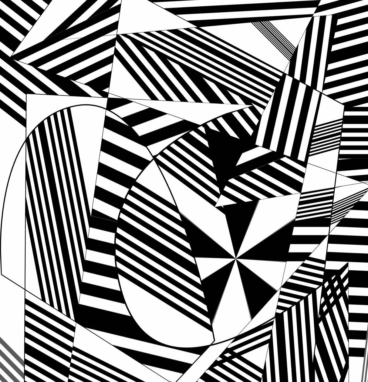 musikalsk partitur, 2019, (gradient) av Alex Caminker