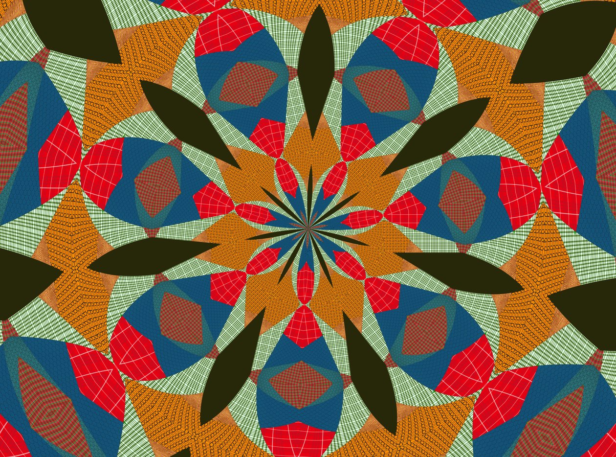 ornament #40,2019,(blandet media) av Alex Caminker