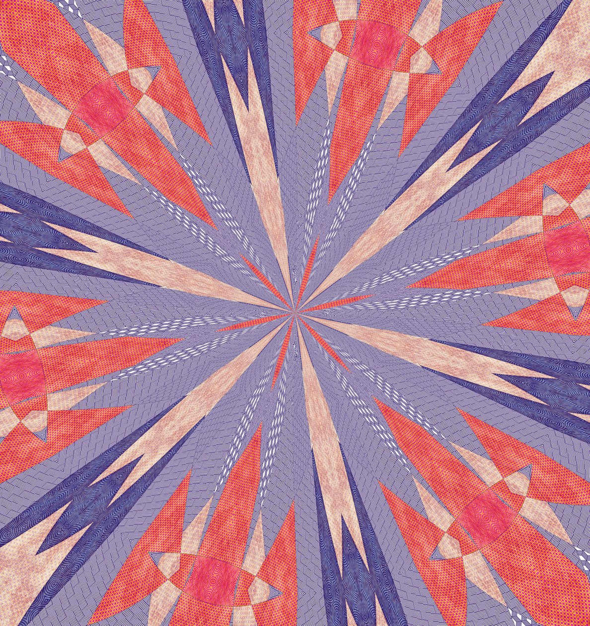 ornament #61,2019,(blandet media) av Alex Caminker
