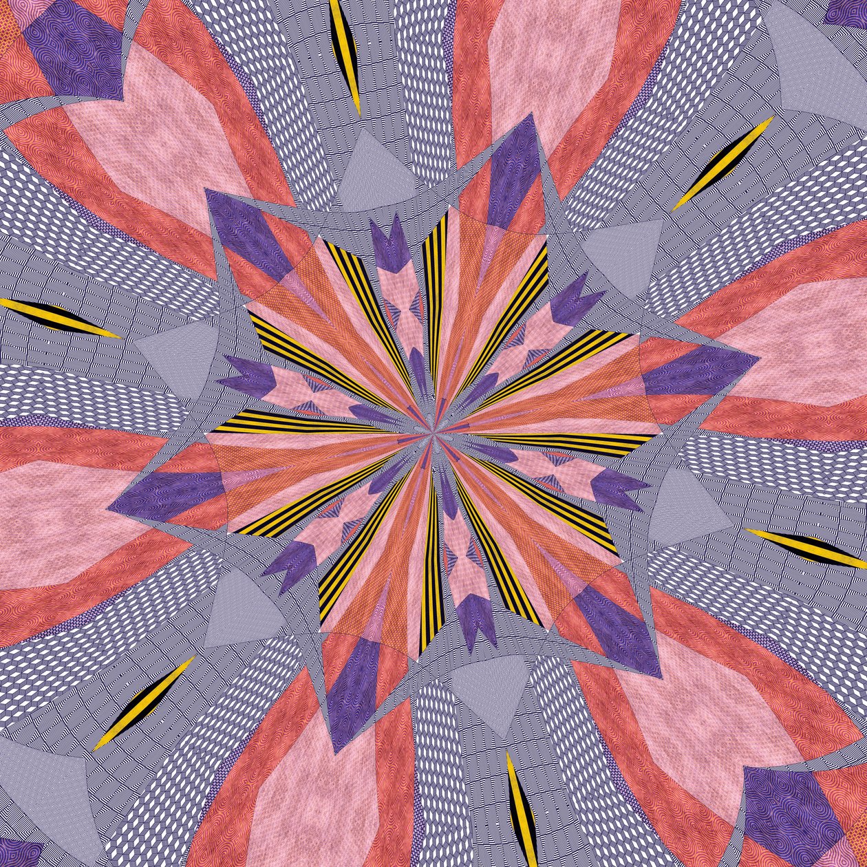 ornament #72,2019,(blandet media) av Alex Caminker