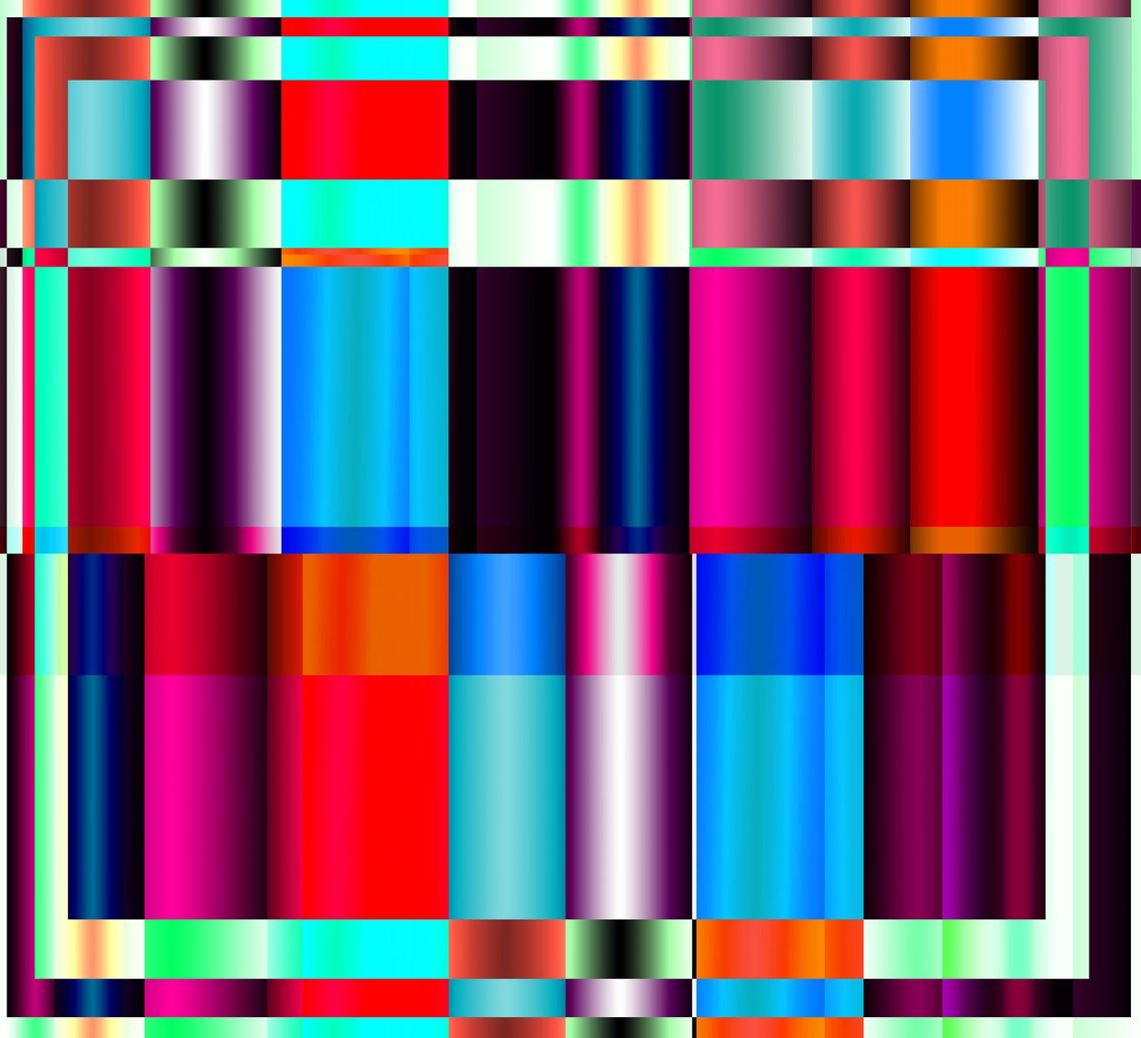 radio (rød),2017,(gradient) av Alex Caminker