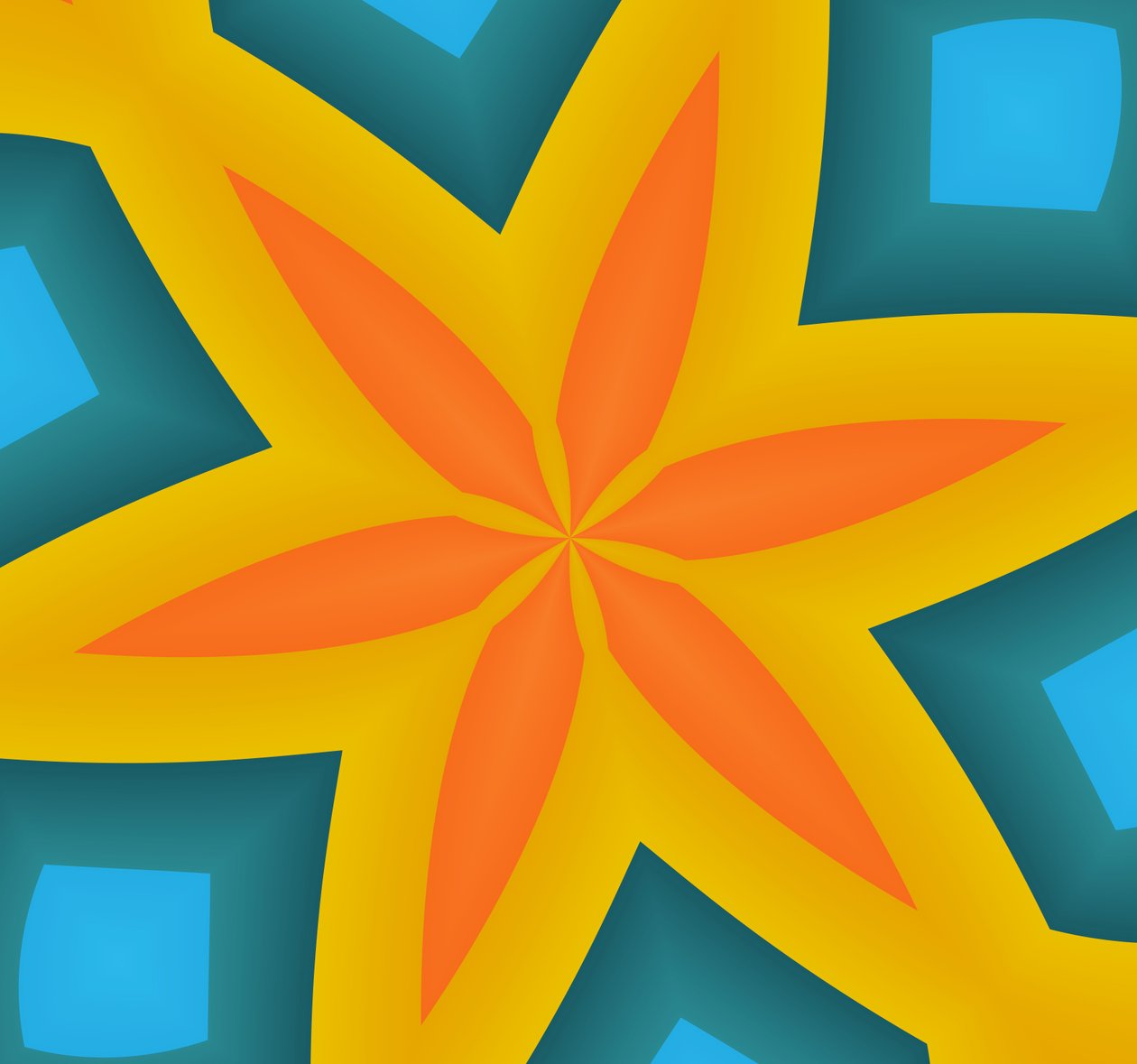 sjøstjerne, 2019, (gradient) av Alex Caminker