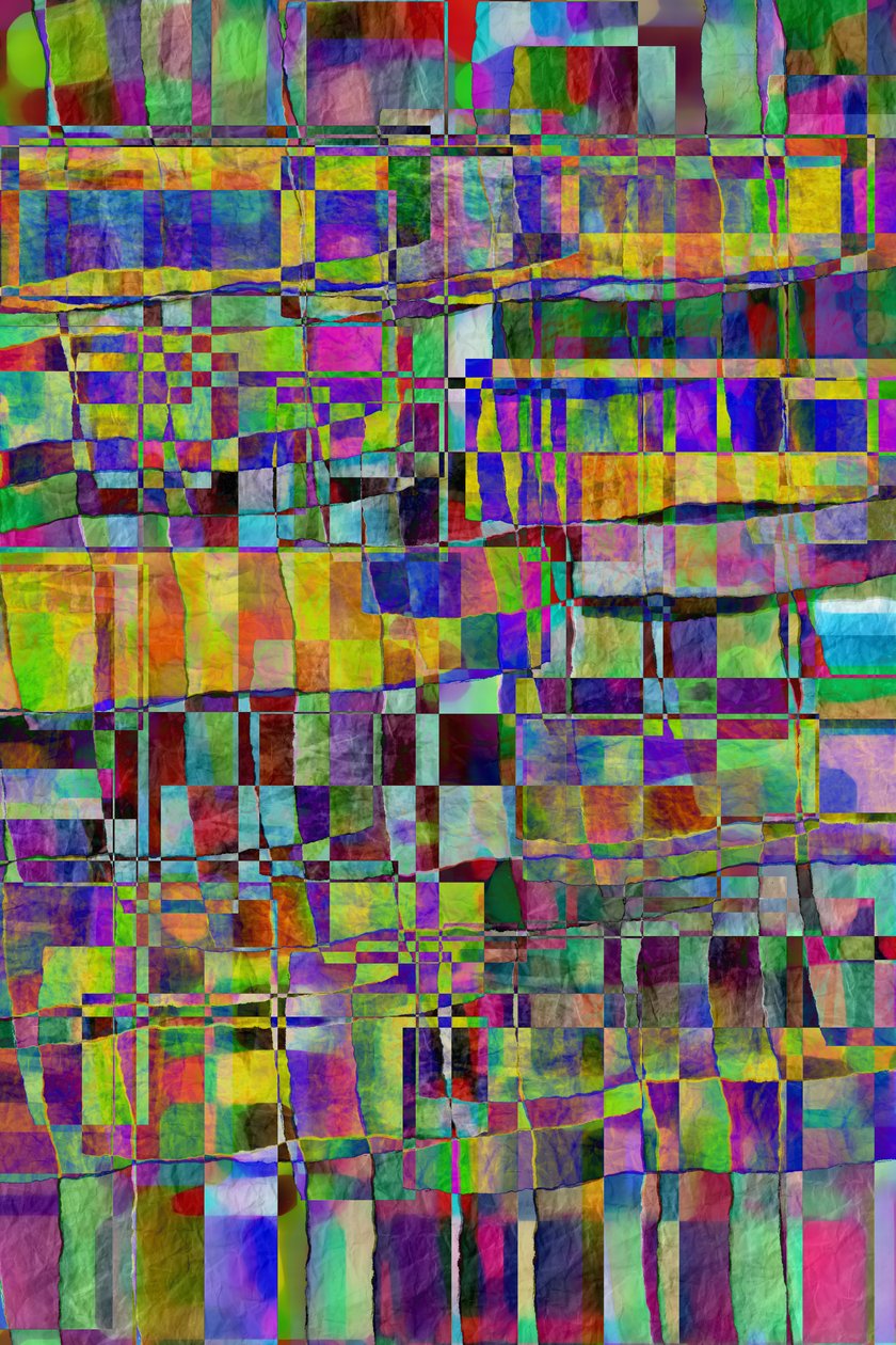 struktur a, 2019, (blandet media) av Alex Caminker