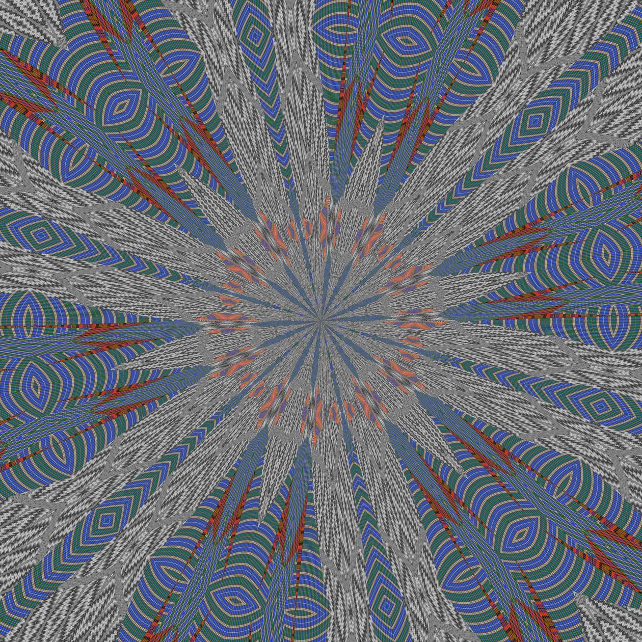 symmetri #25,2019,(blandet media) av Alex Caminker