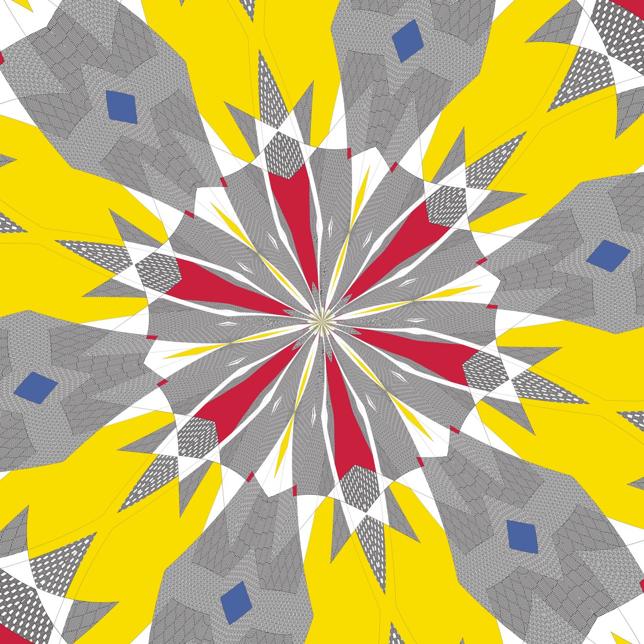 symmetri #48,2019,(blandet media) av Alex Caminker