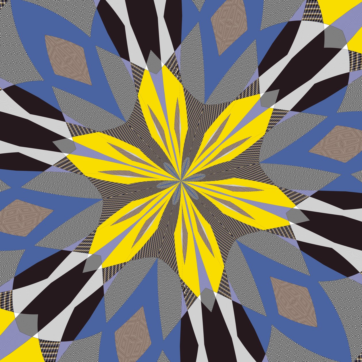 symmetri #55,2019,(blandet media) av Alex Caminker