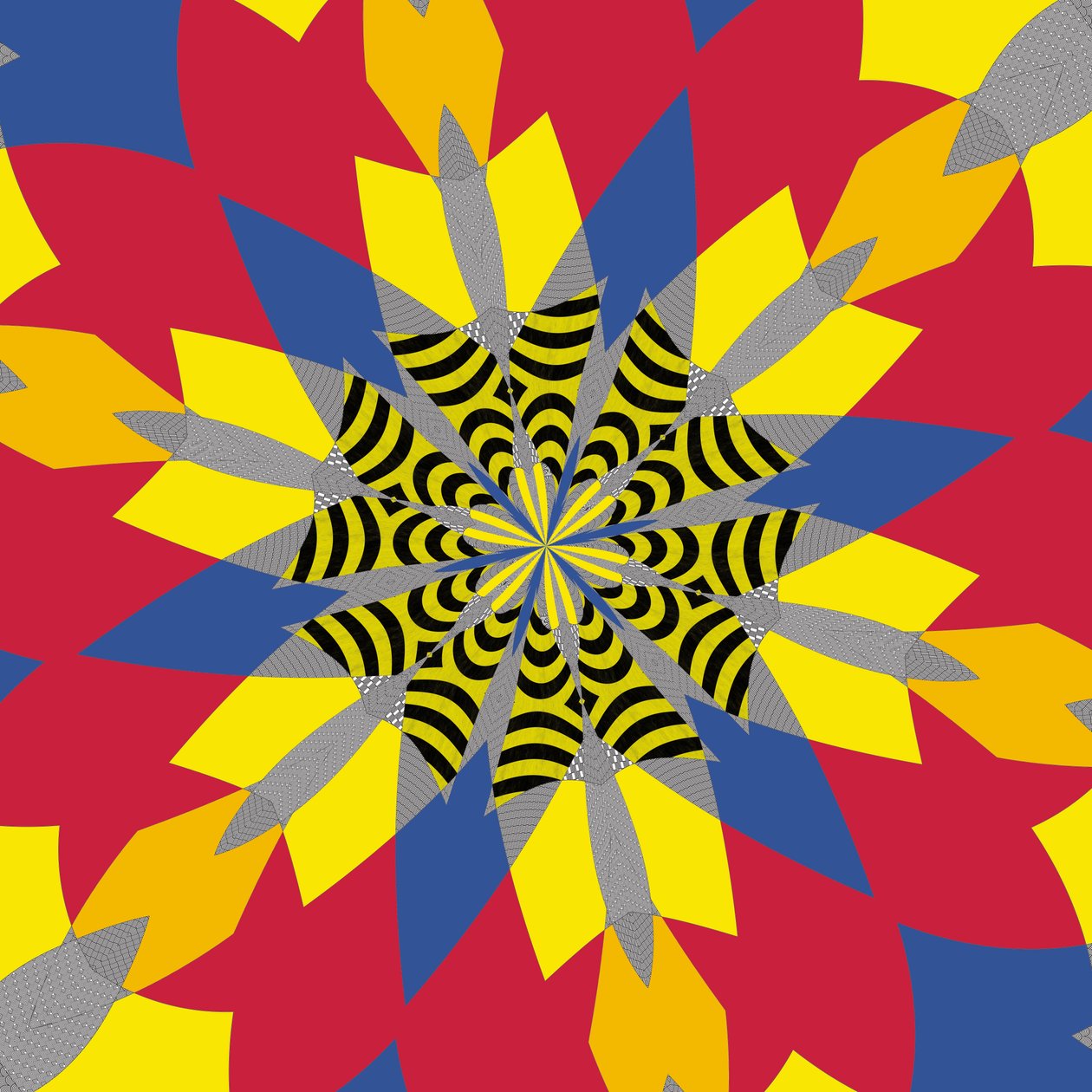 symmetri #6,2019,(blandet media) av Alex Caminker