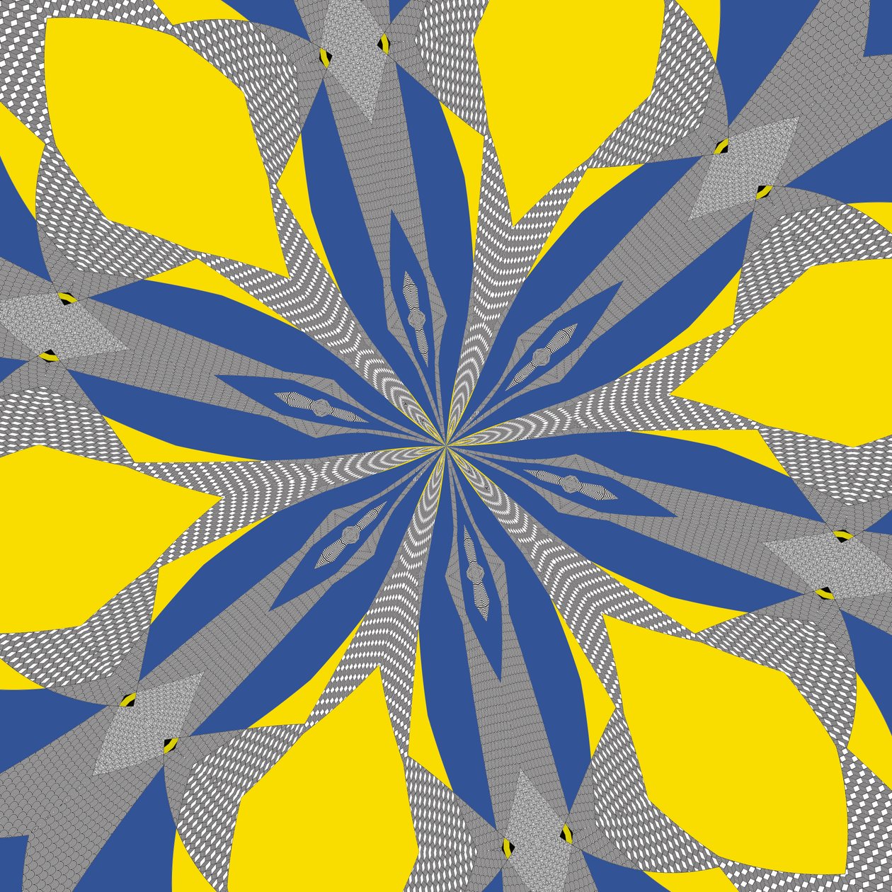 symmetri #8,2019,(blandet media) av Alex Caminker