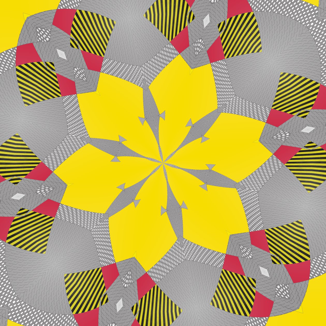 symmetri #9,2019,(blandet media) av Alex Caminker