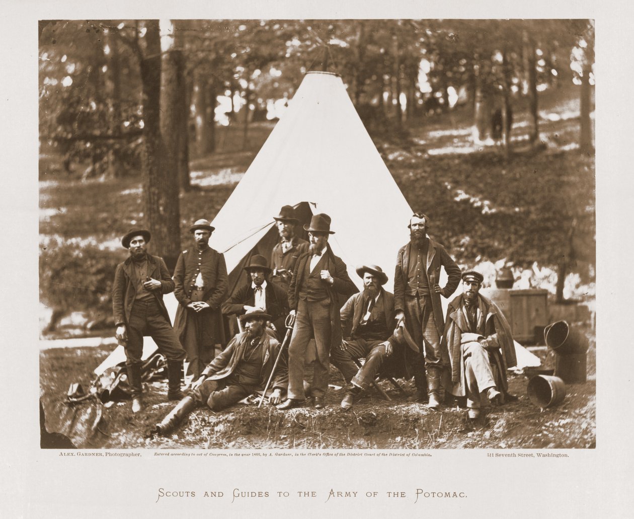 Speidere og guider til Army of the Potomac, 1862 av Alexander Gardner