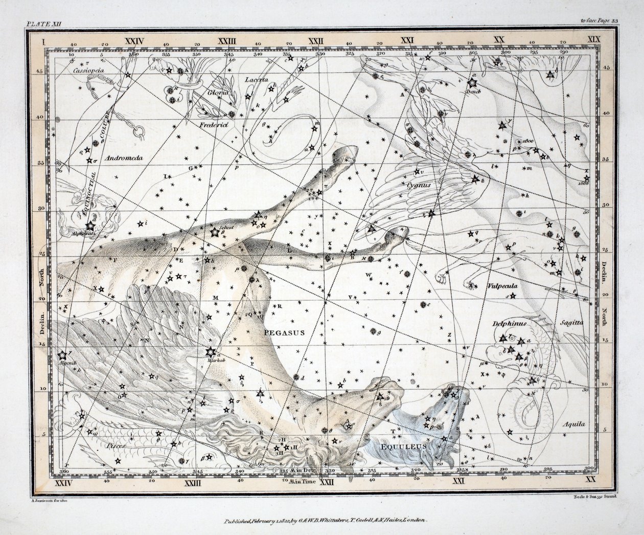 The Constellations (Plate XII) Pegasus, and Equuleus, fra 