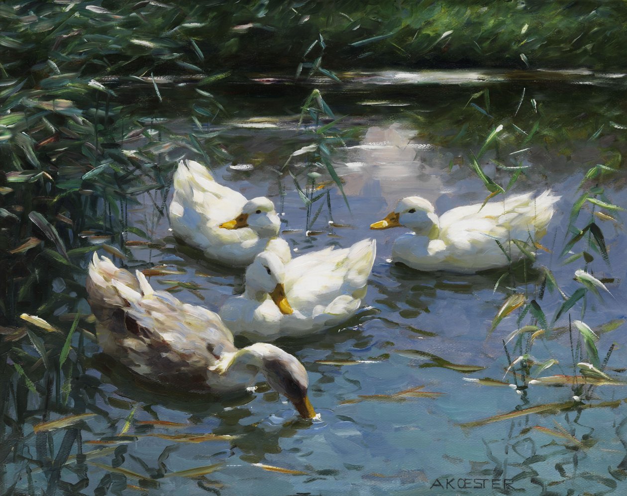 Fire ender i dammen av Alexander Koester