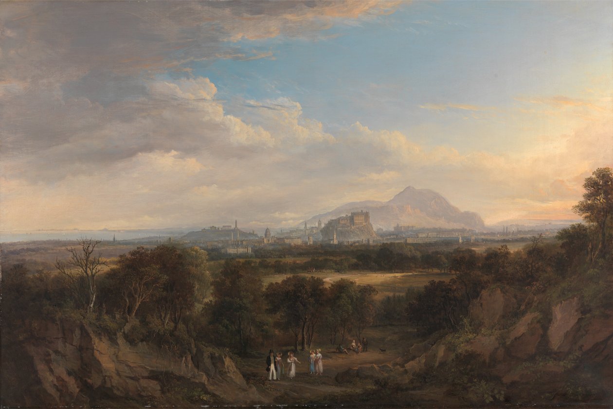 Utsikt over Edinburgh fra vest av Alexander Nasmyth