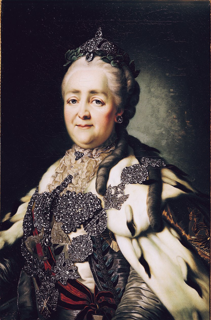 Portrett av Katarina II (1729-96) av Russland av Alexander Roslin