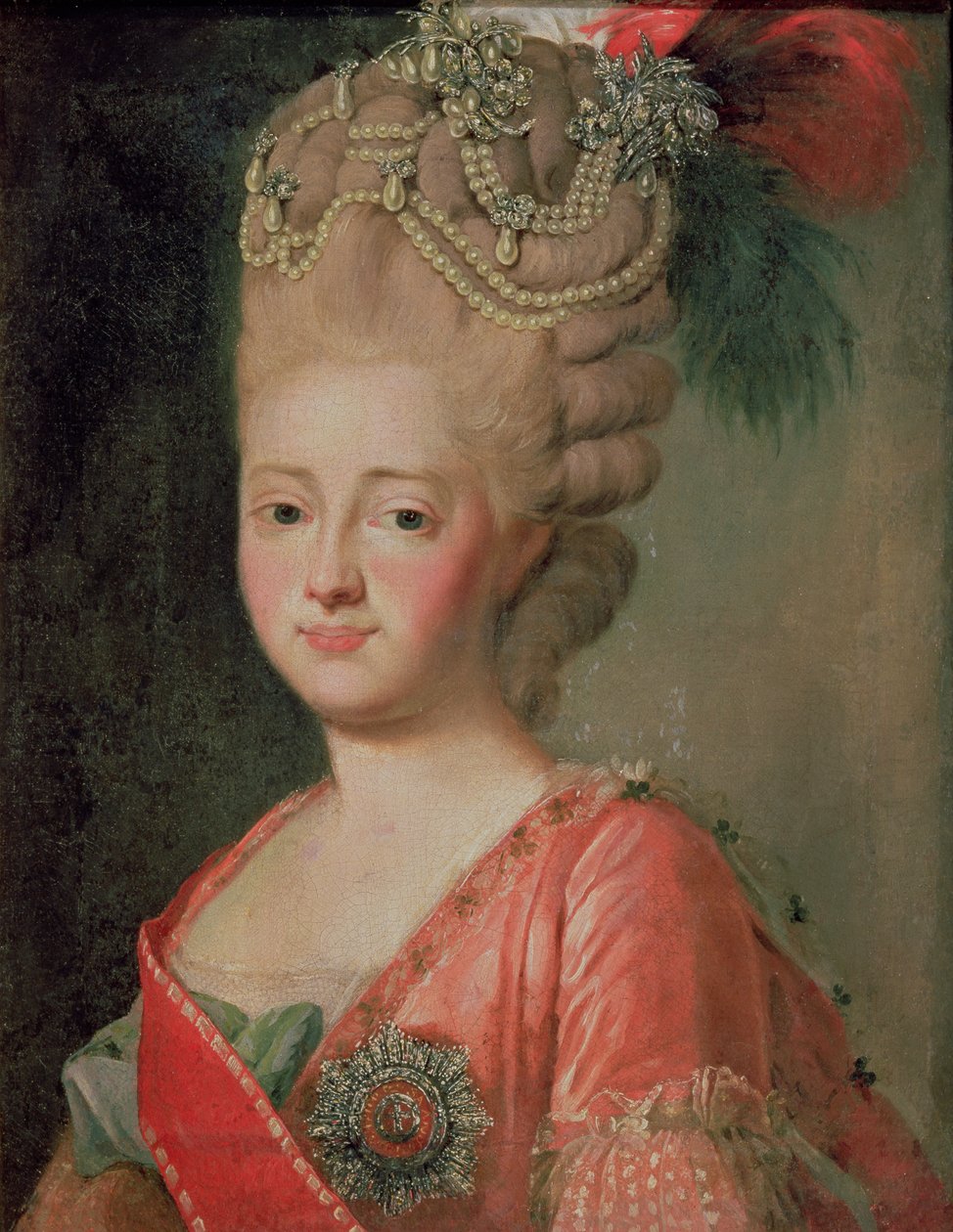 Portrett av keiserinne Maria Fyodorina (1759-1828), 1770-tallet av Alexander Roslin