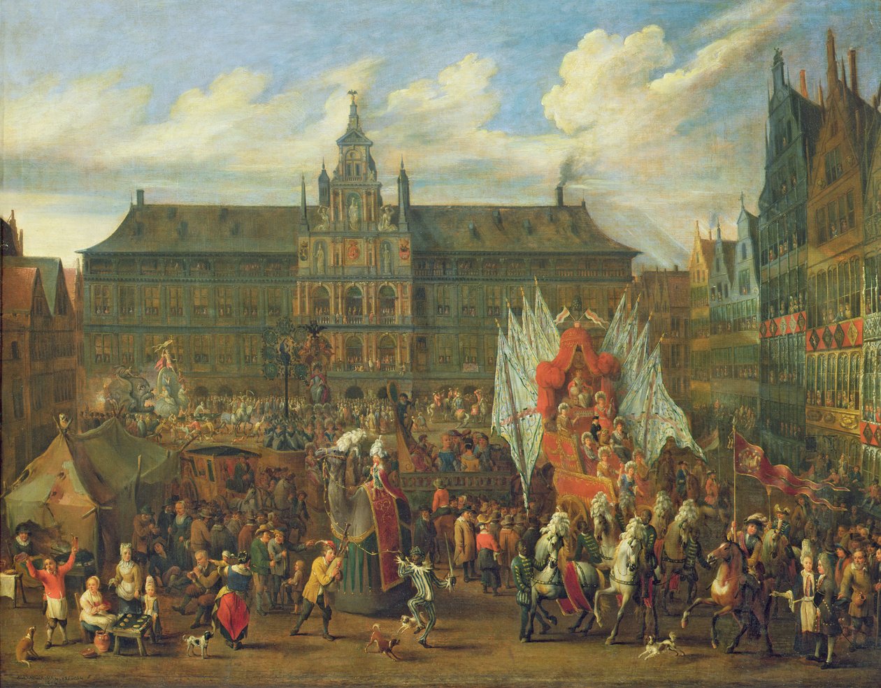 En prosesjon i Antwerpen, 1697 av Alexander van Bredael