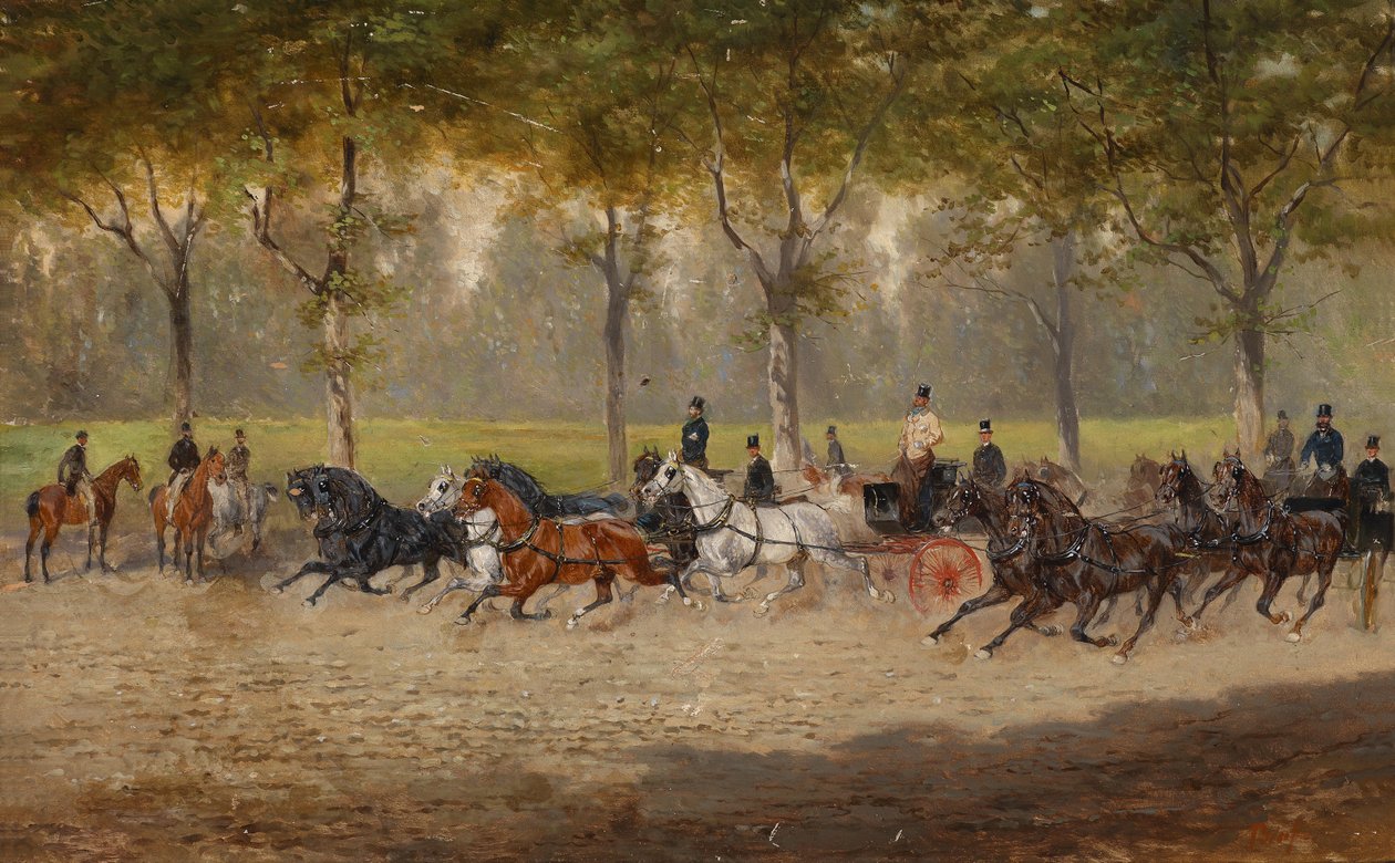 Vognløp (i Wien Prater?) av Alexander von Bensa