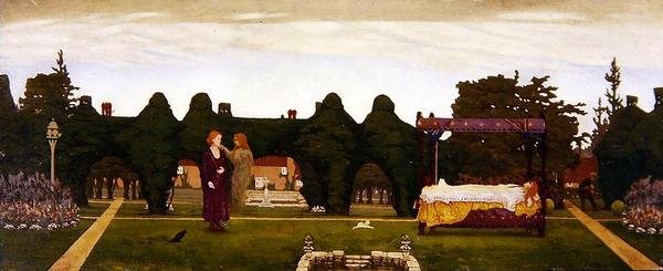 The Mystic Garden, ca. 1910 (oi om bord) av Alexander Abdo