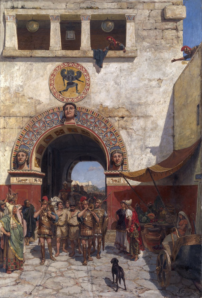 Port i Volterra, Etruria av Alexander Alexandrovich Svedomsky