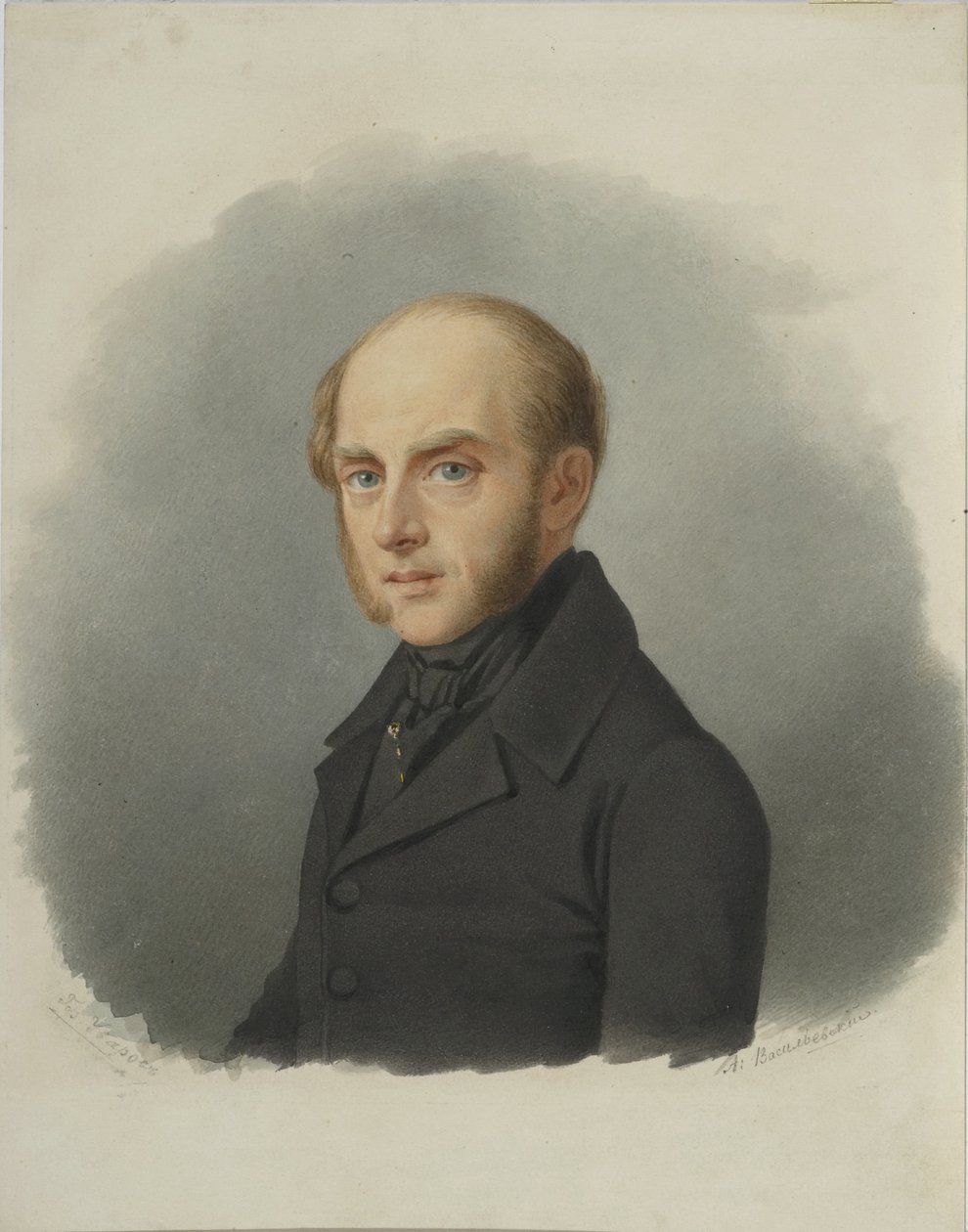 Portrett av grev Sergey Semionovich Uvarov 1786-1855, tidlig på 1840-tallet av Alexander Alexeyevich Vasilyevsky