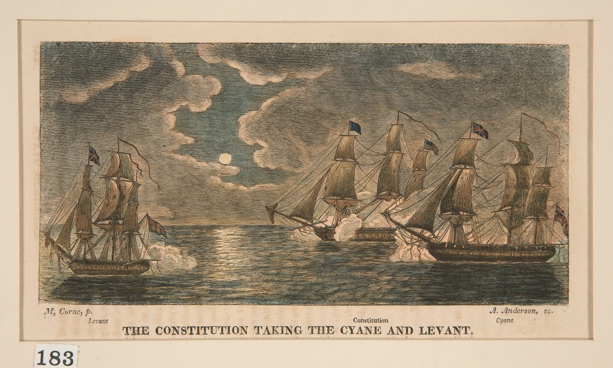Grunnloven tar cyan og lavant, en i en serie på åtte av Alexander Anderson