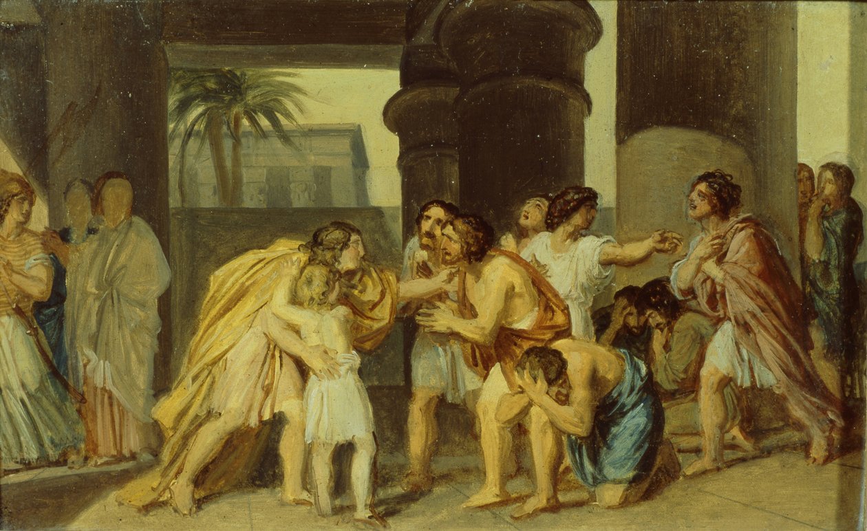 Joseph åpenbarer seg for sine brødre, 1830-årene av Alexander Andreyevich Ivanov