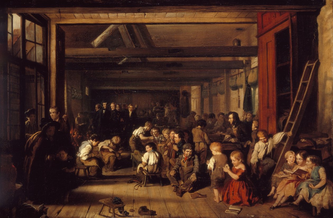 The First Ragged School, Westminster, 1851 av Alexander Blaikley