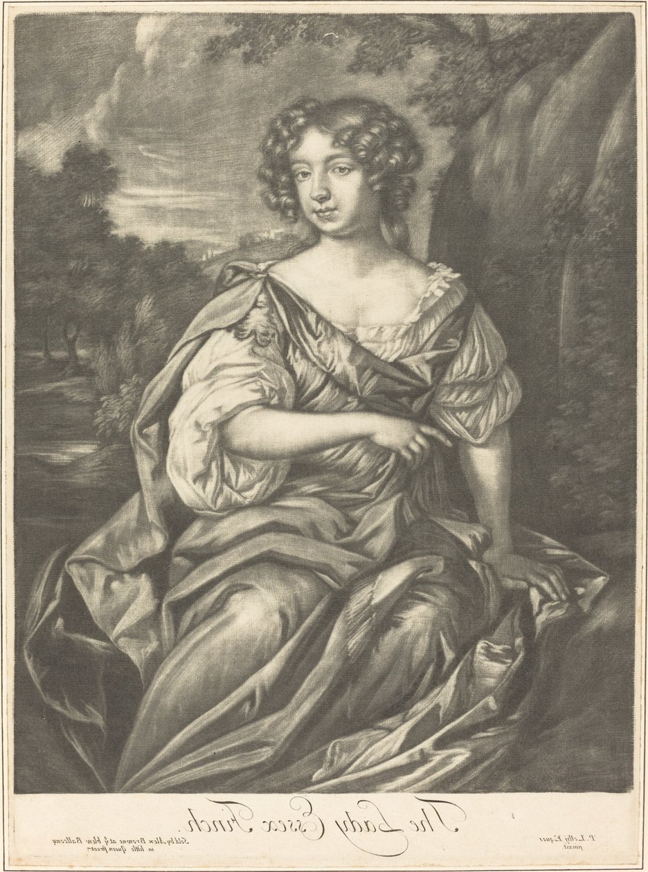 Lady Essex Finch av Alexander Browne after Sir Peter Lely