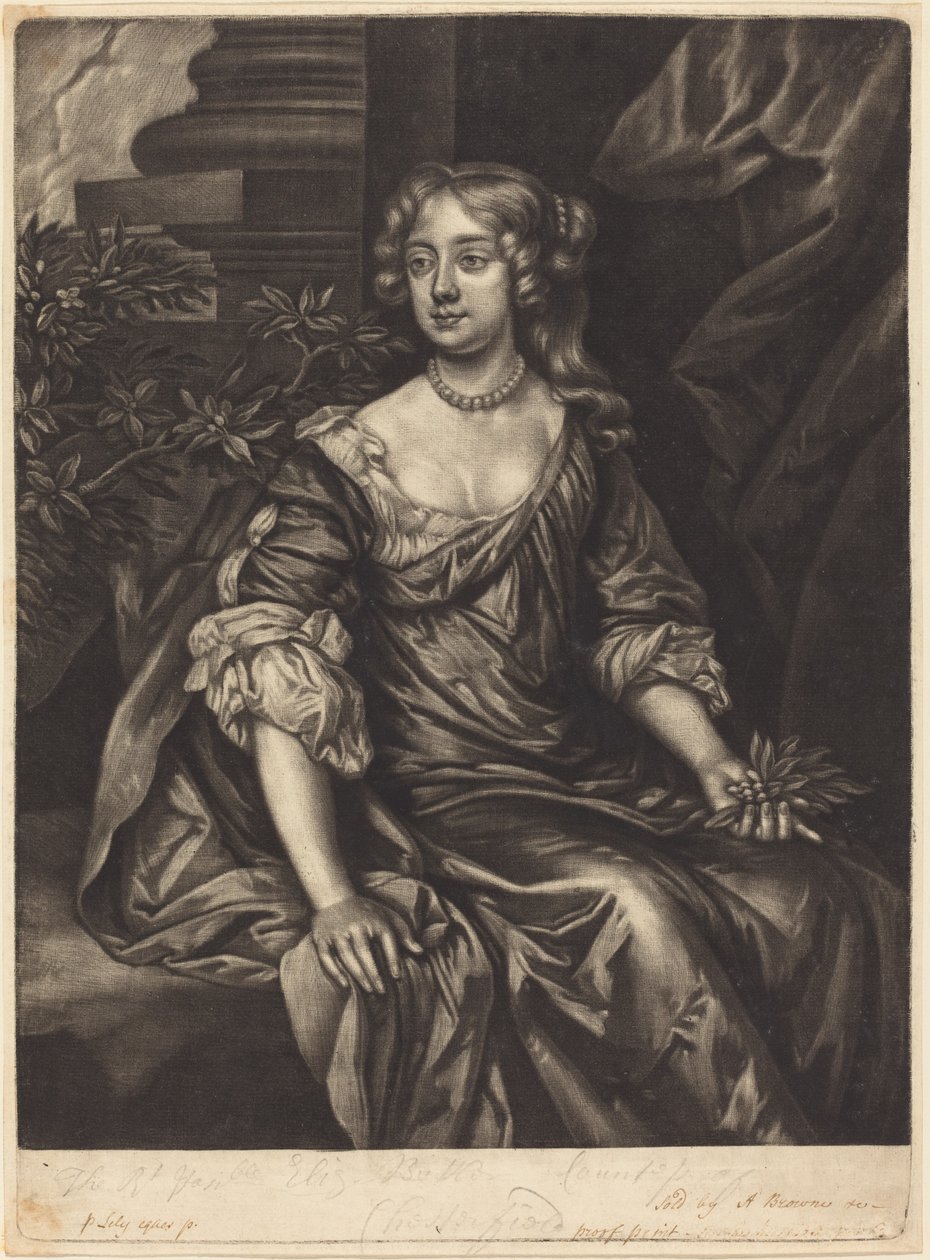 Den rette ærede dame Elizabeth Butler, grevinne av Chesterfield av Alexander Browne after Sir Peter Lely