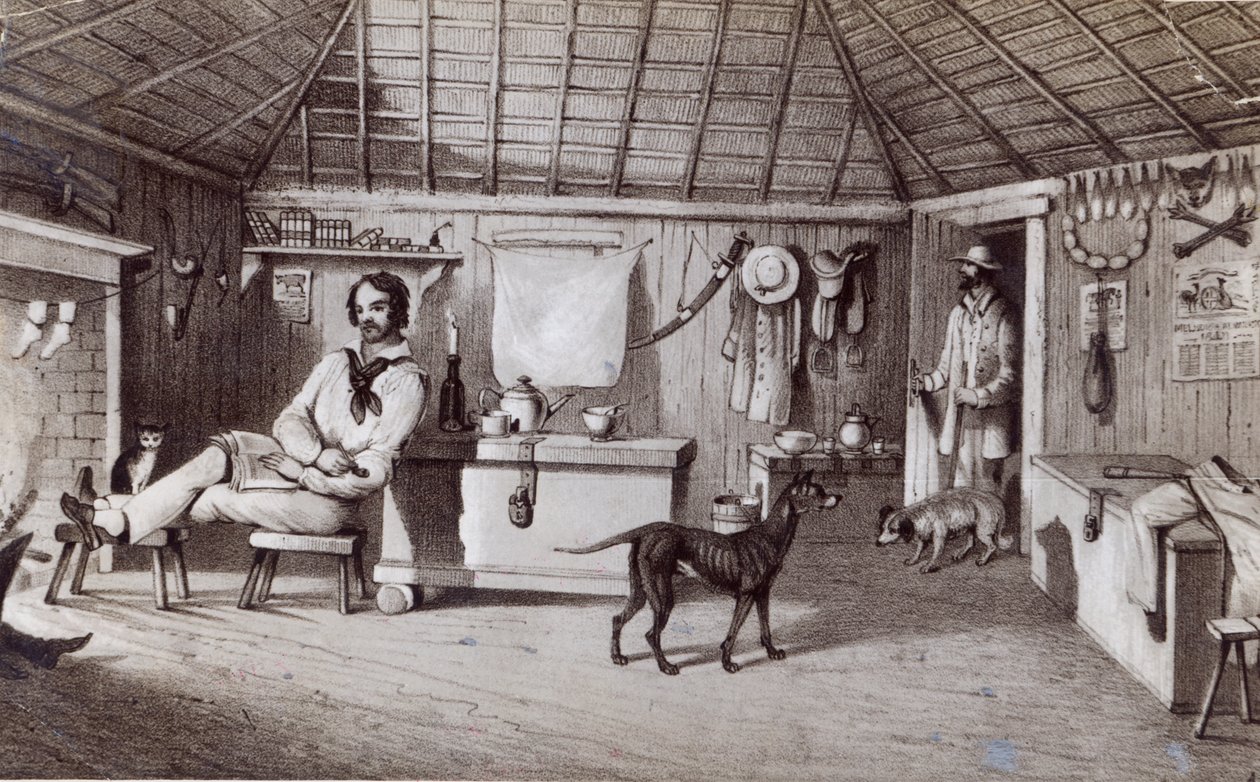 Husokkupantens første hjem, ca. 1847 av Alexander Denistoun Lang